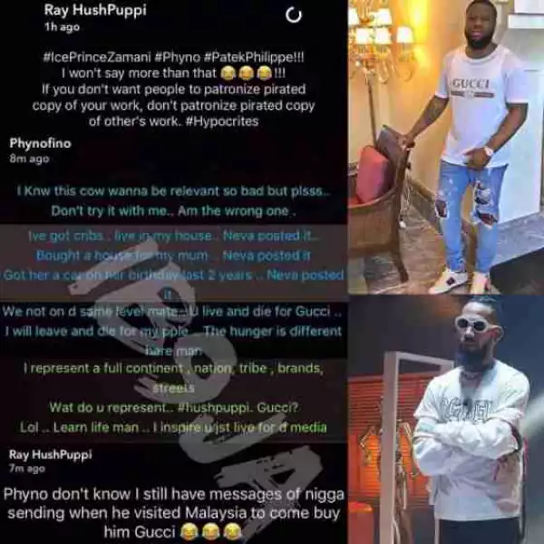 See How Phyno Use Trailer To Jam Hushpuppi, Checkout His Epic Reply To Previous Shading